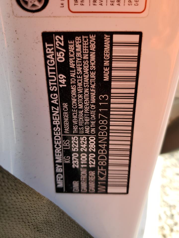 W1KZF8DB4NB087113 2022 Mercedes-Benz E 350