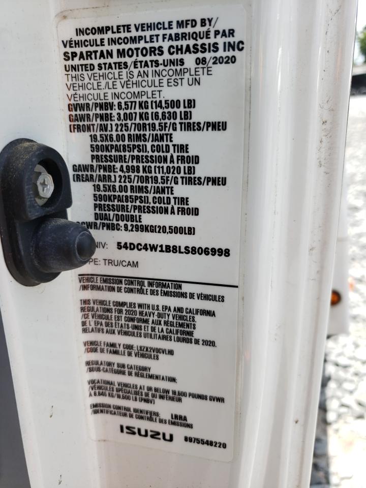 54DC4W1B8LS806998 2020 Isuzu Npr Hd