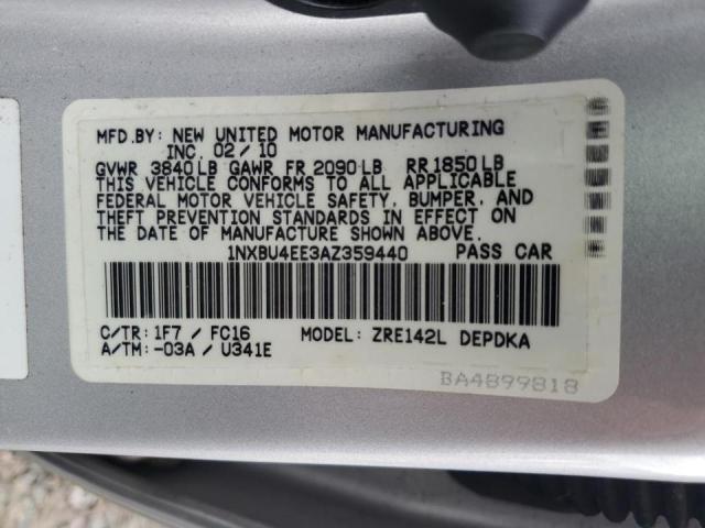 2010 Toyota Corolla Base VIN: 1NXBU4EE3AZ359440 Lot: 59691524