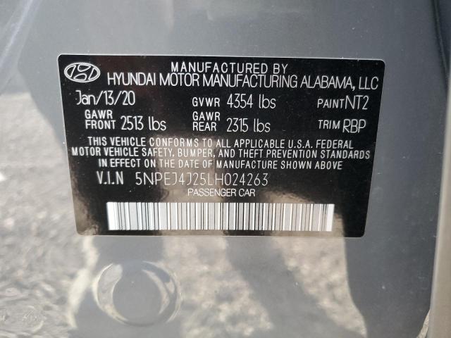 2020 Hyundai Sonata Sel Plus VIN: 5NPEJ4J25LH024263 Lot: 60356004