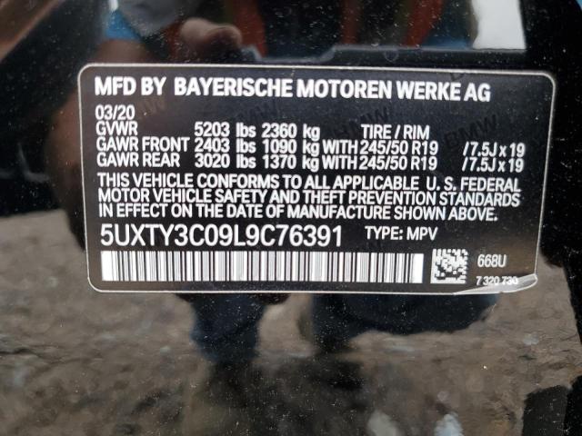 2020 BMW X3 Sdrive30I VIN: 5UXTY3C09L9C76391 Lot: 57141514