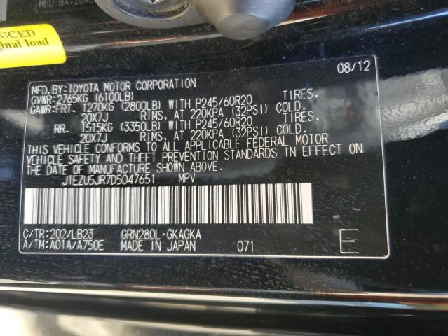 2013 Toyota 4Runner Sr5 VIN: JTEZU5JR7D5047651 Lot: 60436834