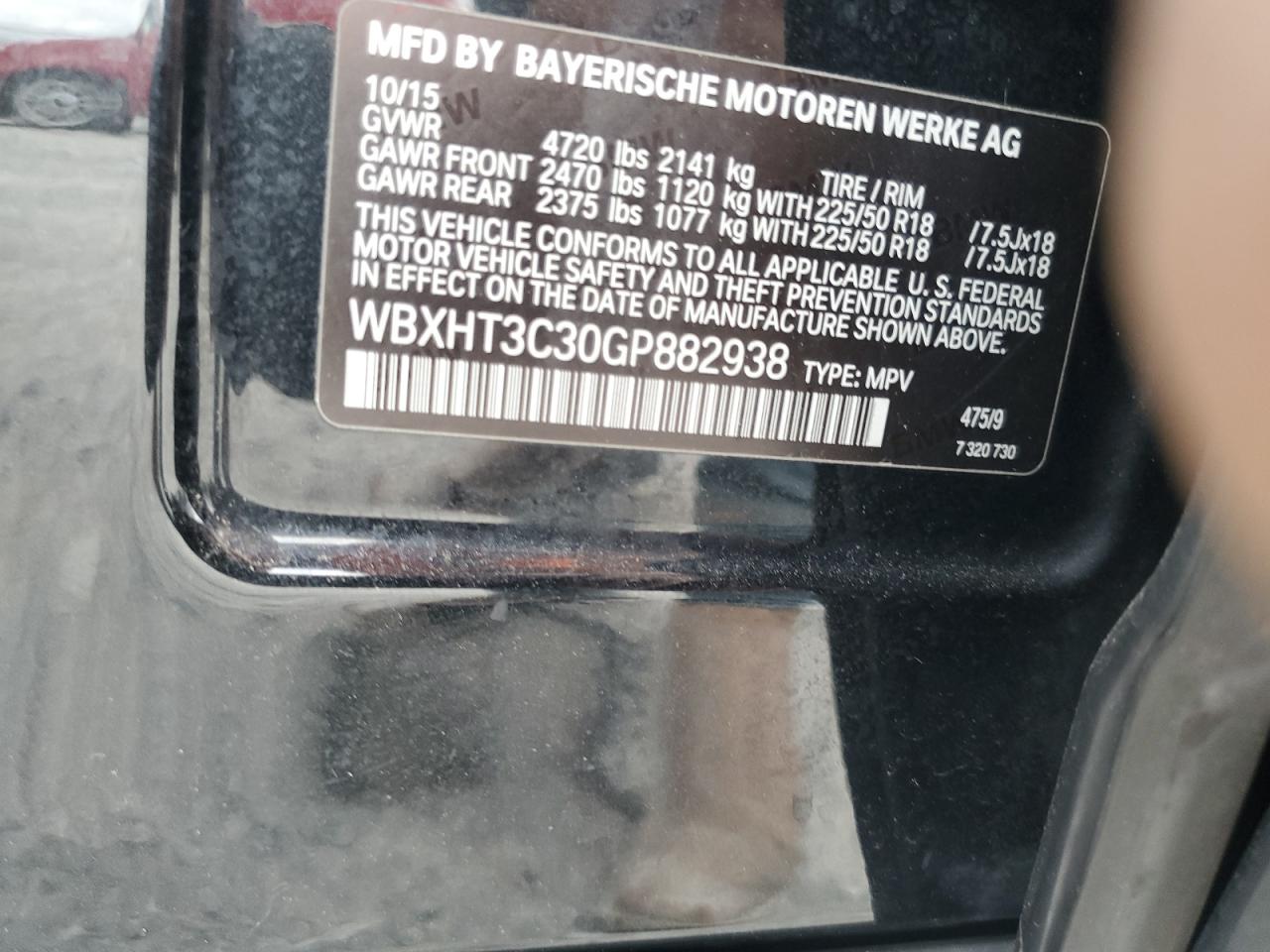 WBXHT3C30GP882938 2016 BMW X1 xDrive28I