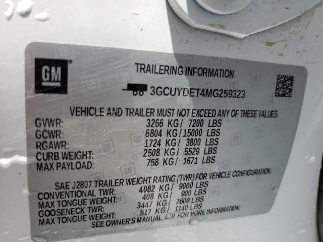 3GCUYDET4MG259323 Chevrolet All Models 1500 12