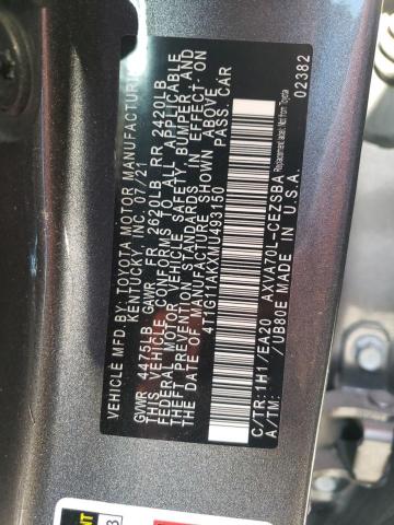 VIN 4T1G11AKXMU493150 2021 Toyota Camry, SE no.12