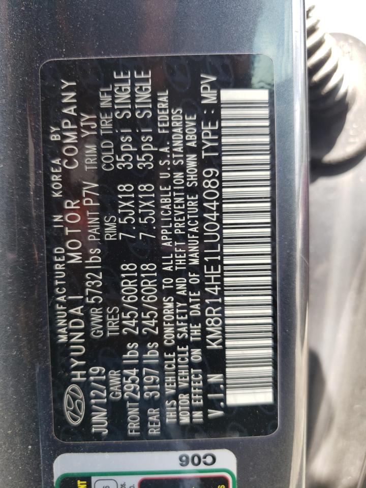 KM8R14HE1LU044089 2020 Hyundai Palisade Se