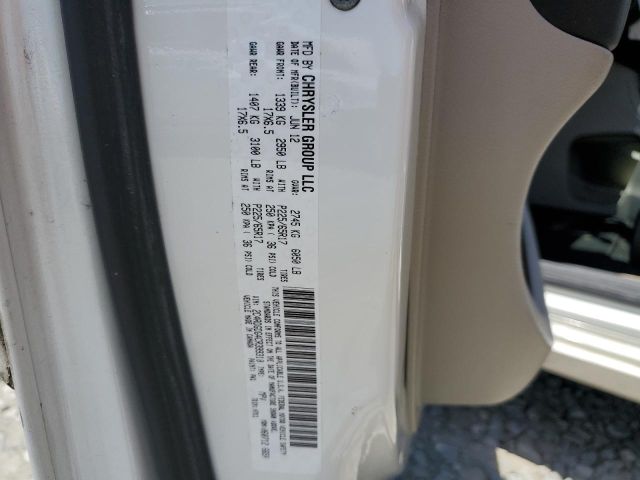 2C4RDGDG4CR399310 2012 Dodge Grand Caravan Crew