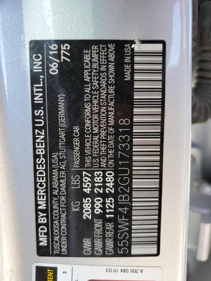 55SWF4JB2GU173318 2016 Mercedes-Benz C 300