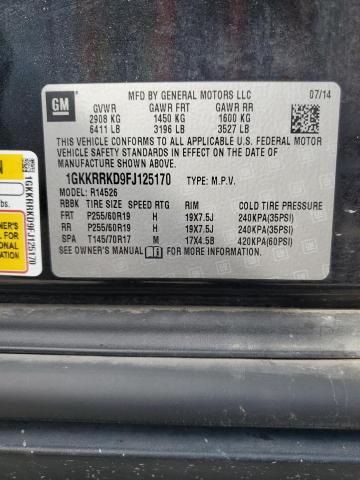 2015 GMC Acadia Slt-1 VIN: 1GKKRRKD9FJ125170 Lot: 57862434