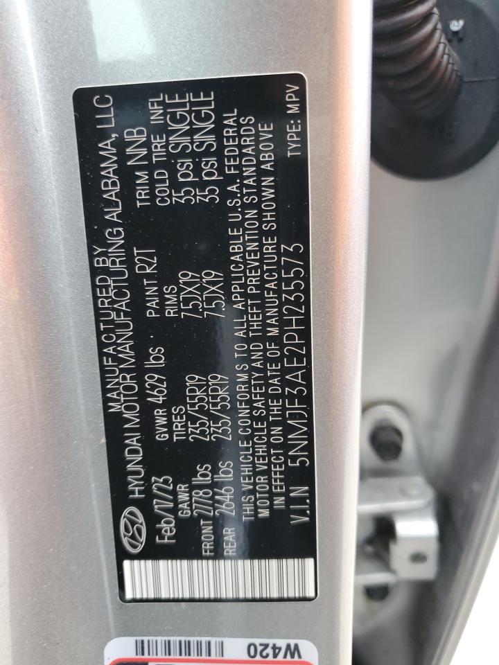 5NMJF3AE2PH235573 2023 Hyundai Tucson Sel