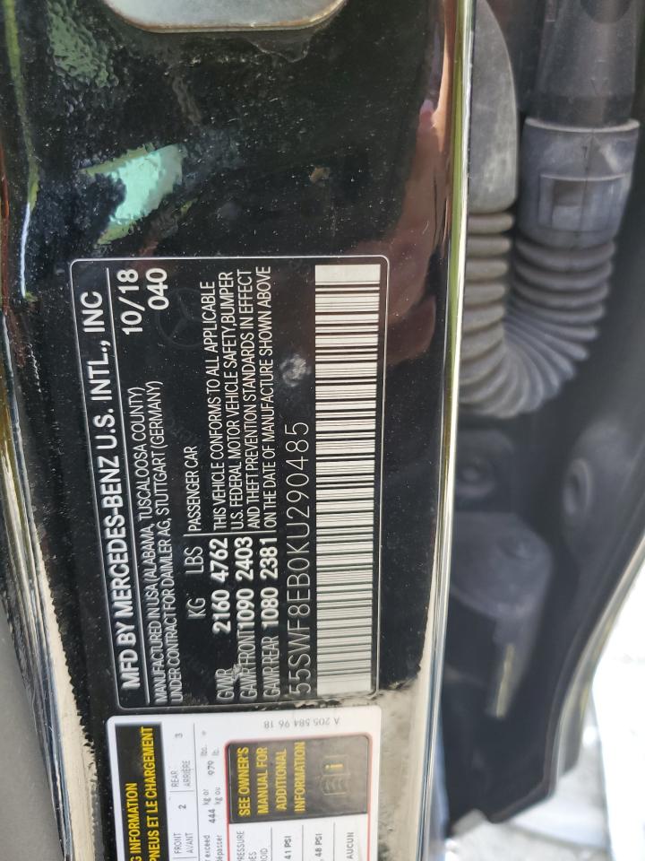 55SWF8EB0KU290485 2019 Mercedes-Benz C 300 4Matic