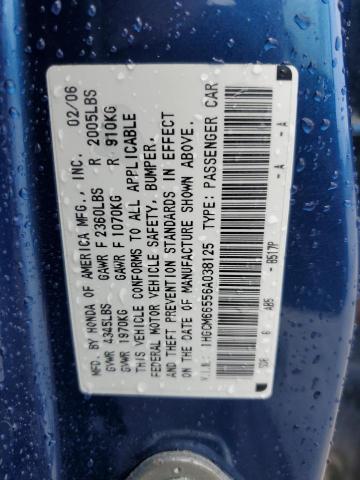 2006 Honda Accord Ex VIN: 1HGCM66556A038125 Lot: 59265094