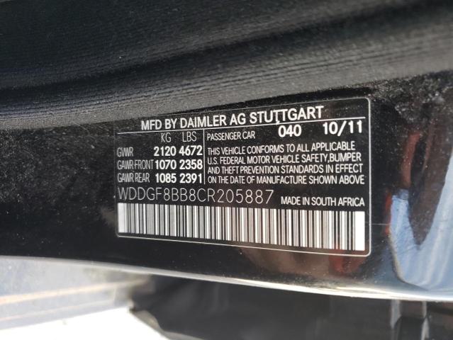 2012 Mercedes-Benz C 300 4Matic VIN: WDDGF8BB8CR205887 Lot: 59856084