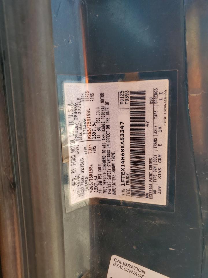 1FTEX14H6SKA53347 1995 Ford F150