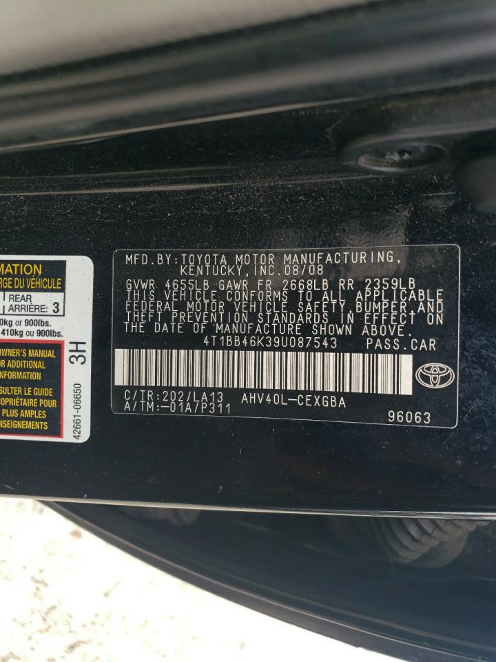 4T1BB46K39U087543 2009 Toyota Camry Hybrid