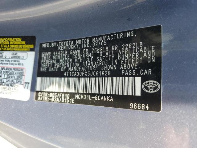 2005 Toyota Camry Solara Se VIN: 4T1CA30PX5U061828 Lot: 59630074