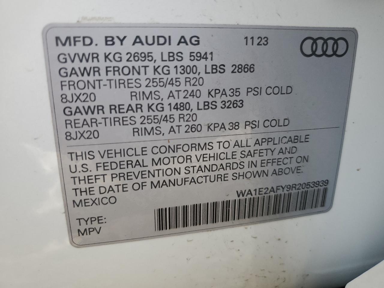 WA1E2AFY9R2053939 2024 Audi Q5 E Premium Plus 55