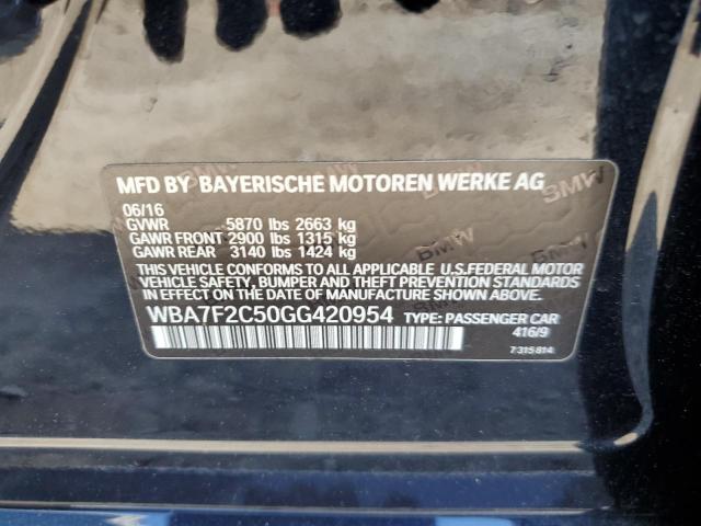 VIN WBA7F2C50GG420954 2016 BMW 7 Series, 750 XI no.12