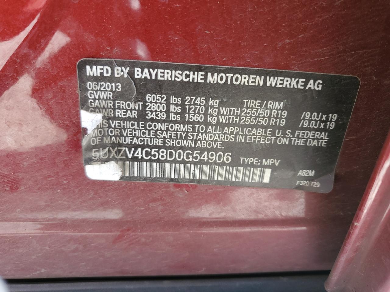 5UXZV4C58D0G54906 2013 BMW X5 xDrive35I