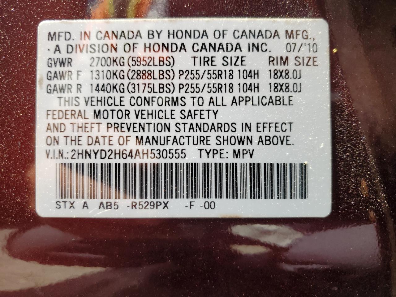2HNYD2H64AH530555 2010 Acura Mdx Technology