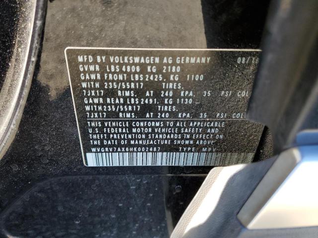 2017 Volkswagen Tiguan Wolfsburg VIN: WVGRV7AX6HK002487 Lot: 61156104