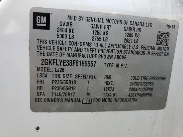 2015 GMC Terrain Slt VIN: 2GKFLYE38F6186667 Lot: 60277564