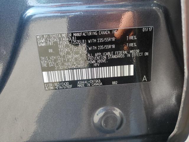 2017 Toyota Rav4 Limited VIN: 2T3DFREV0HW598803 Lot: 59966914