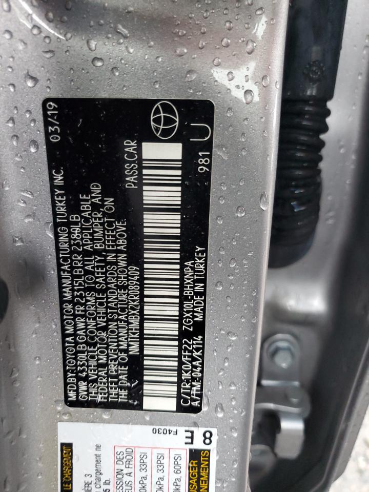 NMTKHMBX2KR089409 2019 Toyota C-Hr Xle