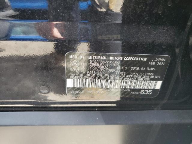 2022 Mitsubishi Outlander Se VIN: JA4J4UA85NZ005826 Lot: 59497514