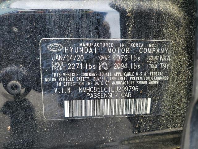 2020 Hyundai Ioniq Sel VIN: KMHC85LC1LU209796 Lot: 59845394