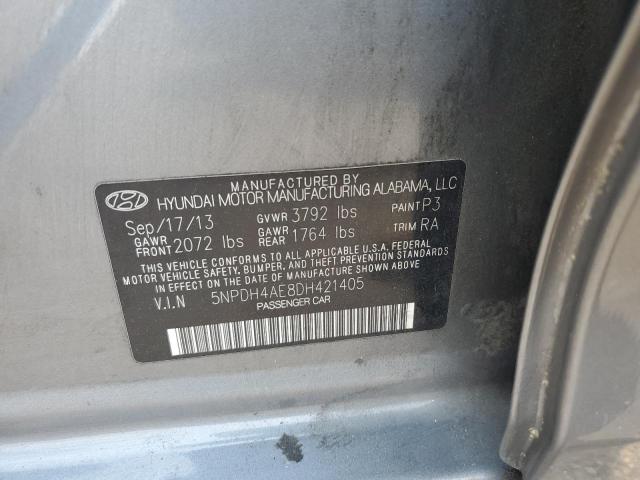 2013 Hyundai Elantra Gls VIN: 5NPDH4AE8DH421405 Lot: 59276804