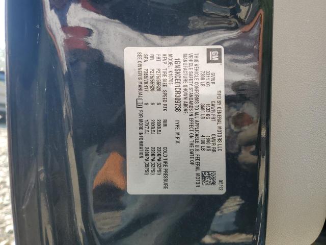 2012 Chevrolet Tahoe K1500 Ltz VIN: 1GNSKCE01CR309738 Lot: 58561844