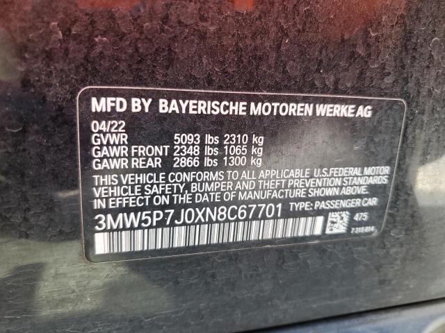 2022 BMW 330E VIN: 3MW5P7J0XN8C67701 Lot: 59058674