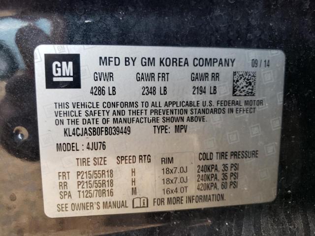 2015 BUICK ENCORE - KL4CJASB0FB039449