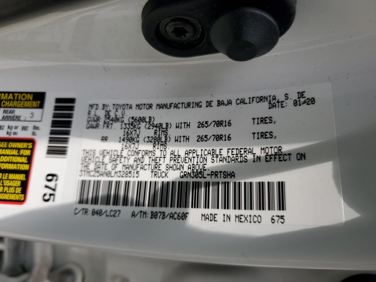 3TMCZ5AN0LM328515 2020 Toyota Tacoma Double Cab