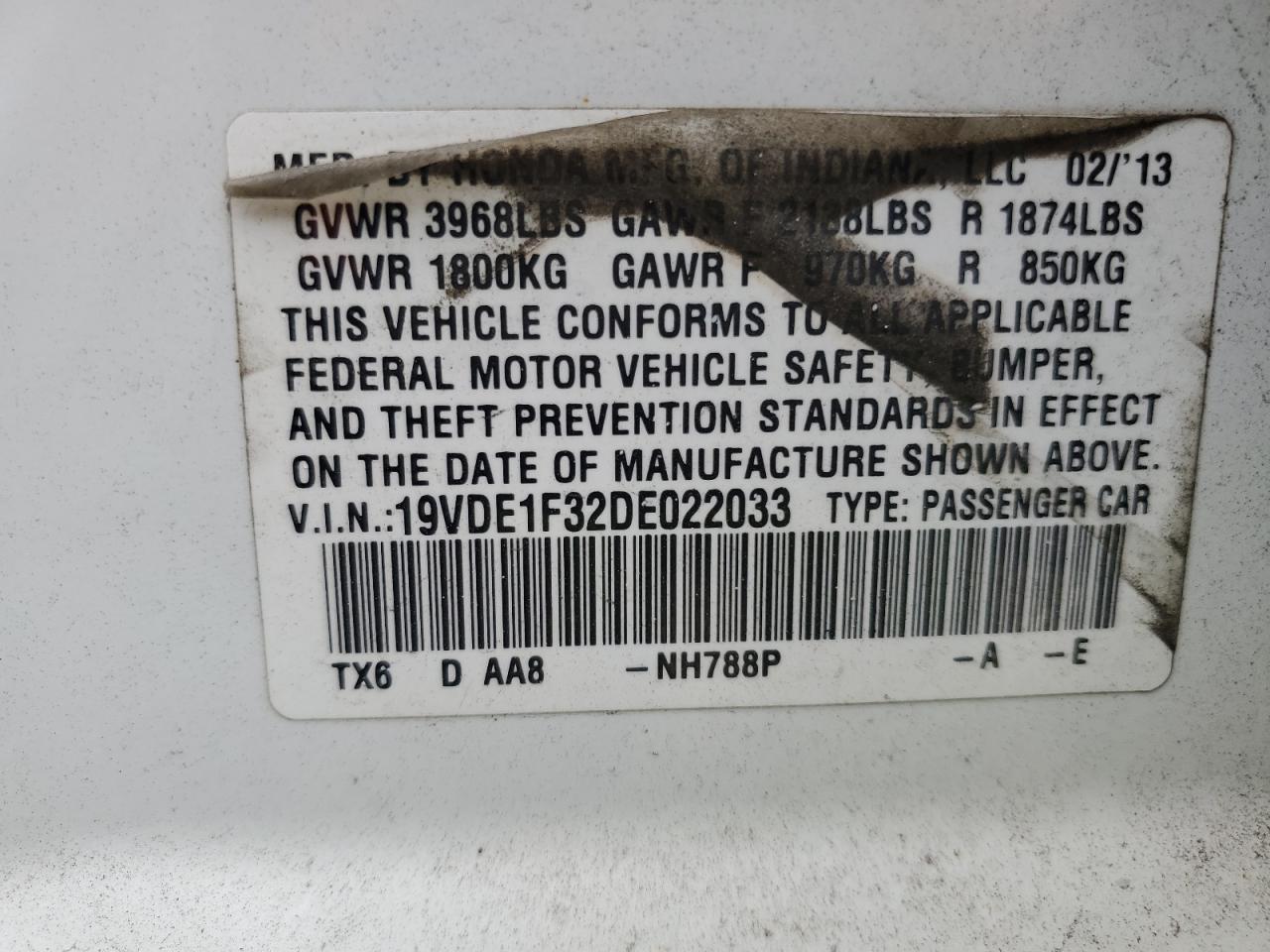 19VDE1F32DE022033 2013 Acura Ilx 20