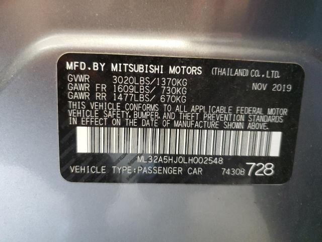 2020 Mitsubishi Mirage Le VIN: ML32A5HJ0LH002548 Lot: 59134104