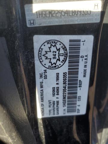 2004 Honda Civic Ex VIN: 1HGEM22954L809355 Lot: 59902614