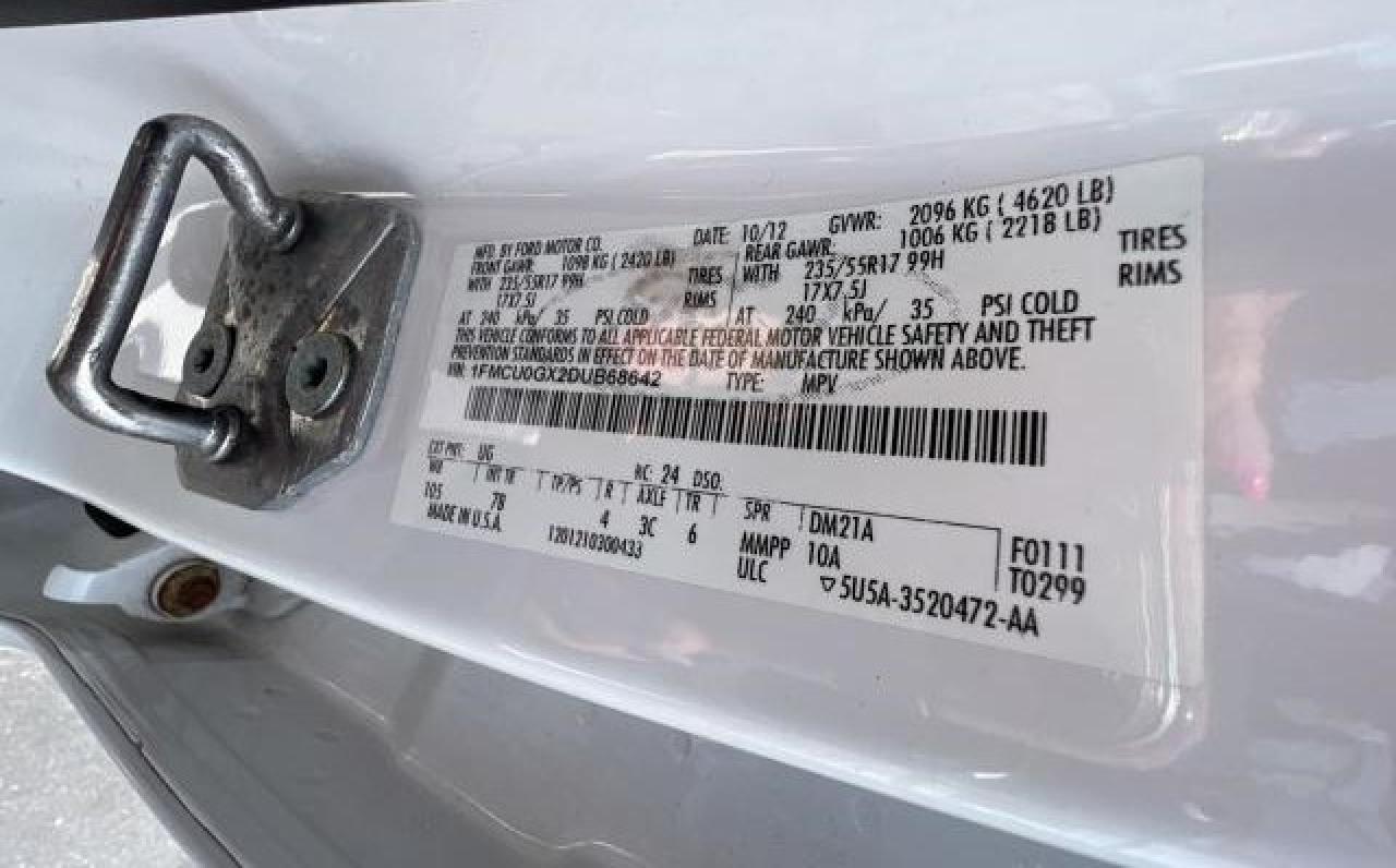 1FMCU0GX2DUB68642 2013 Ford Escape Se