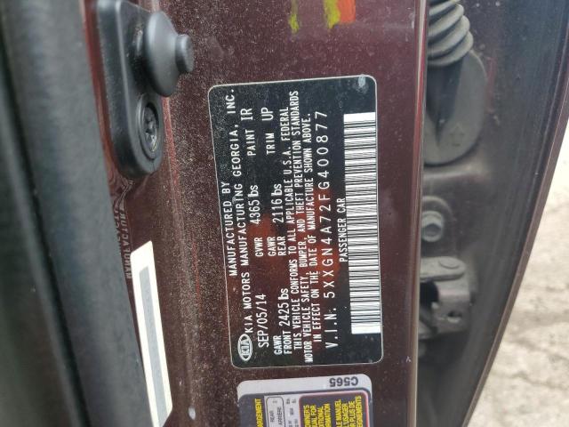 2015 Kia Optima Ex VIN: 5XXGN4A72FG400877 Lot: 55753704