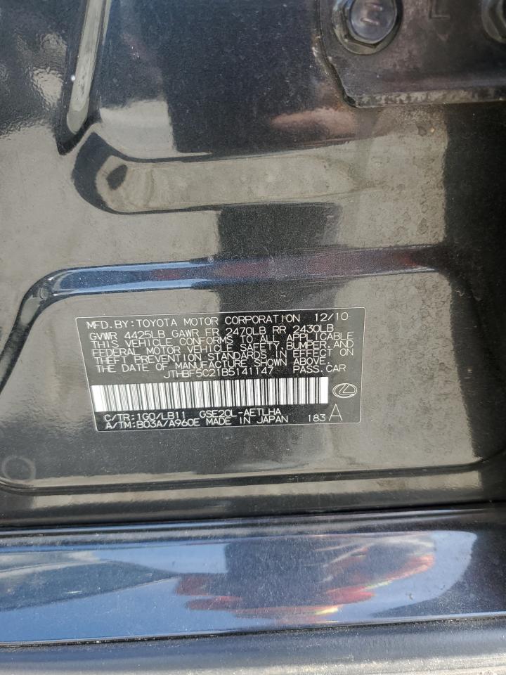 JTHBF5C21B5141147 2011 Lexus Is 250