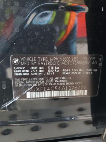 2010 BMW X5 xDrive30I VIN: 5UXFE4C54AL276724 Lot: 59172004