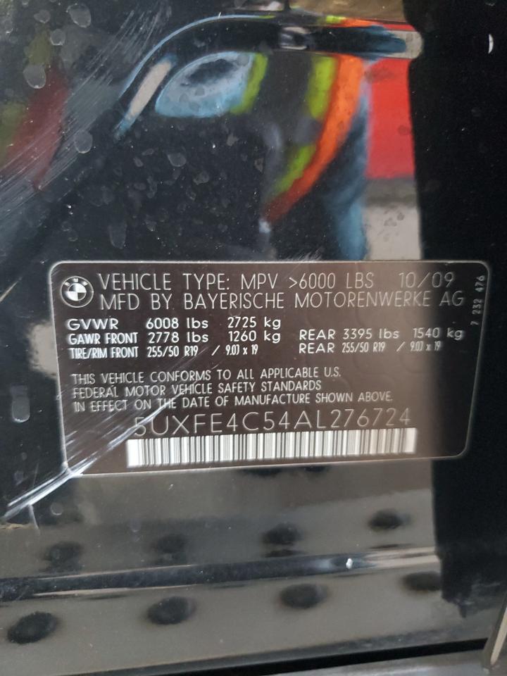 5UXFE4C54AL276724 2010 BMW X5 xDrive30I