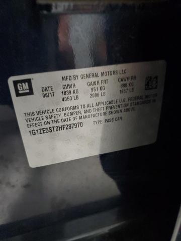 2017 Chevrolet Malibu Lt VIN: 1G1ZE5ST0HF287970 Lot: 59669734