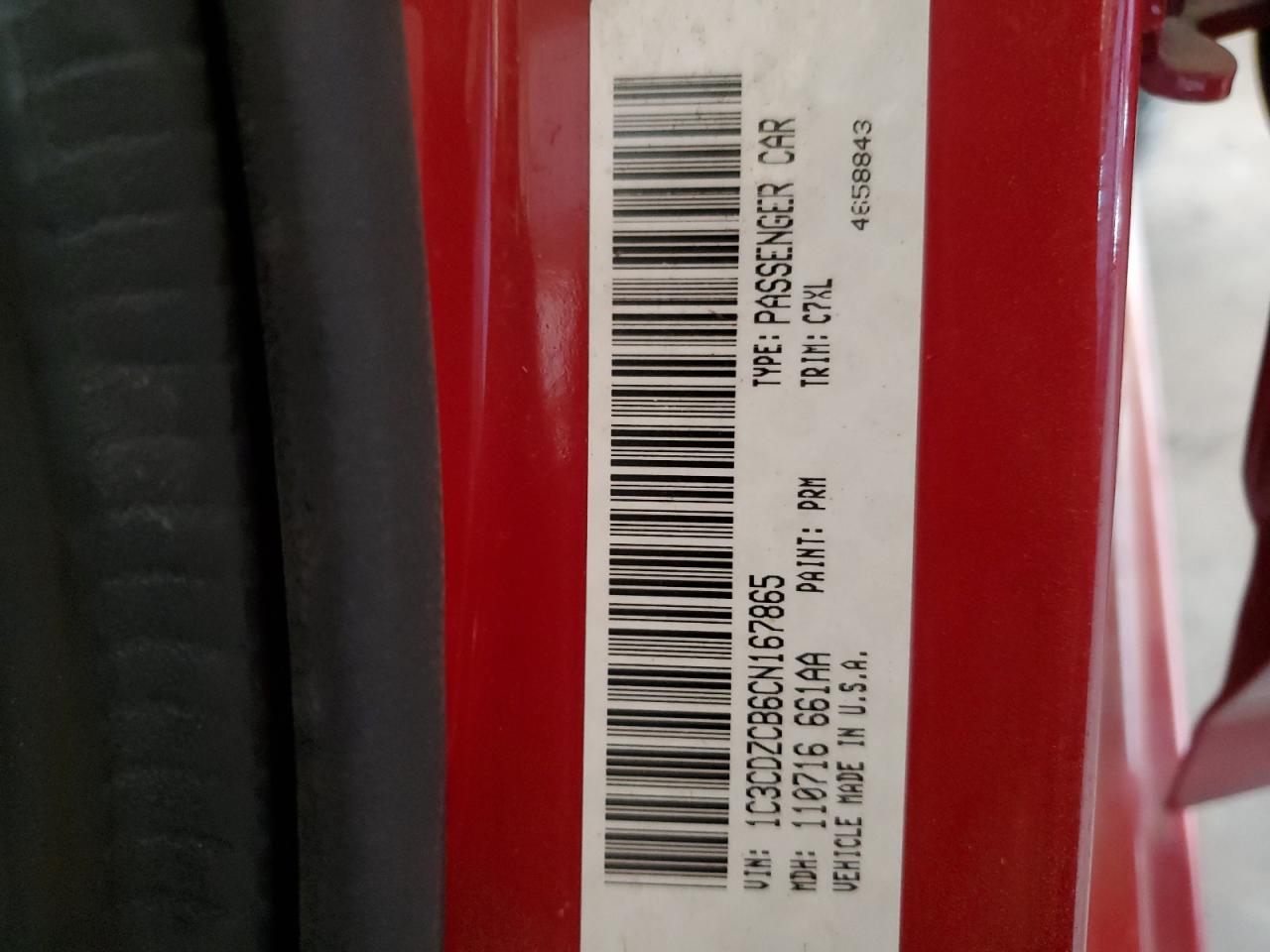 1C3CDZCB6CN167865 2012 Dodge Avenger Sxt