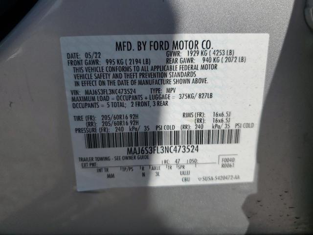 2022 Ford Ecosport S VIN: MAJ6S3FL3NC473524 Lot: 56284114