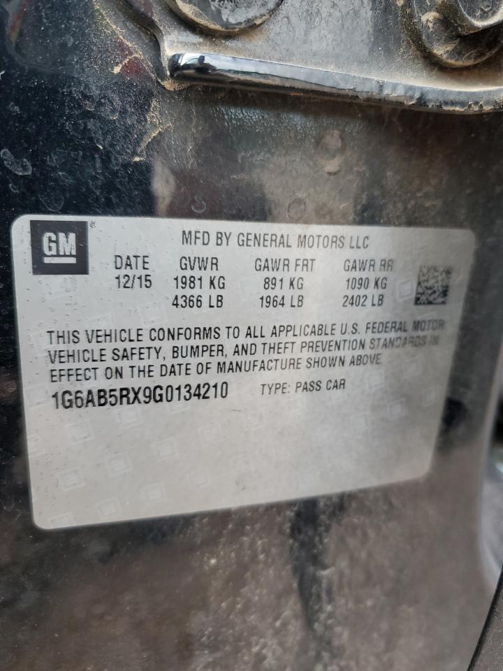 1G6AB5RX9G0134210 2016 Cadillac Ats Luxury