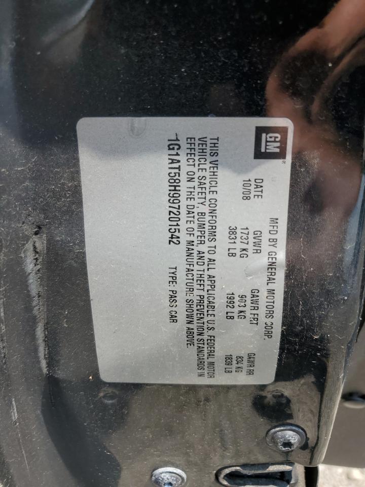 1G1AT58H997201542 2009 Chevrolet Cobalt Lt