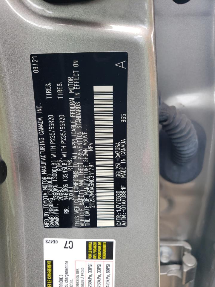 2T2SZMDA5NC311781 2022 Lexus Rx 350 F-Sport