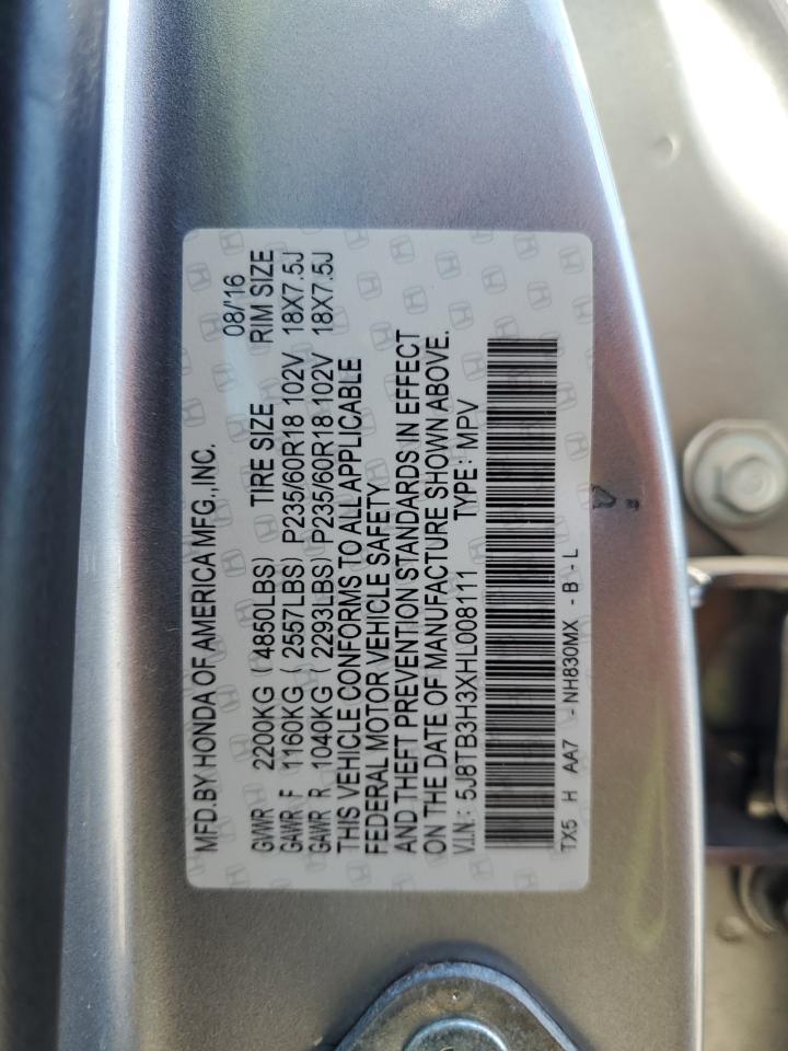 5J8TB3H3XHL008111 2017 Acura Rdx